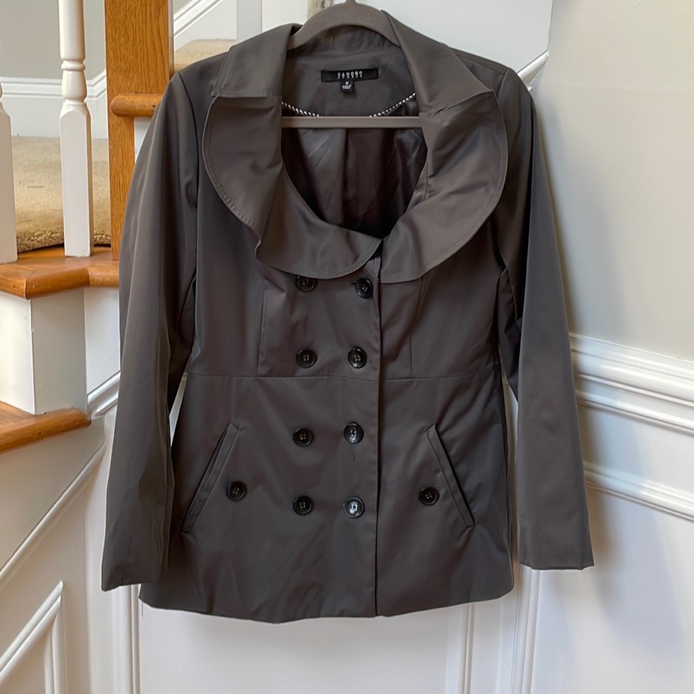 Sandro Studio Dark Gray Lined Jacket